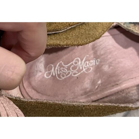 Miss Macie Floral Pointed Toe Fringe Detail Women's Booties Shoes Size 8.5 - Picture 4 of 7